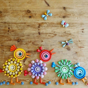 Wooden Building <b>Blocks</b> Set 200-400 Pieces Creative Rainbow <b>Shape</b> For Children 2-6 Years Old Unisex Toy - Product Image 2