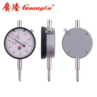 Indicateur de cadran GUANGLU 0-10/50 mm 0,01 mm, jauge de test à cadran antichoc mécanique avec support arrière, outil de mesure de précision micrométrique