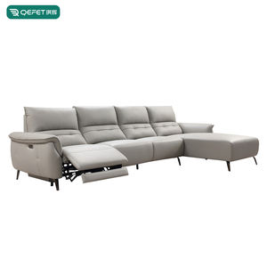 صالة كرسي جلد عصرية على شكل حرف L مع منفذ USB أريكة كهربائية مستلق مقطعية - Product Image 2