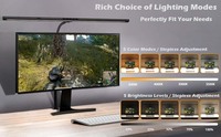Lampe de bureau LED électrique à capteur de mouvement 80 cm, grande tête de lampe à lumière blanc chaud, pour lecture, avec pince en aluminium