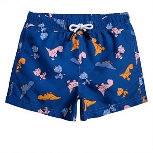 Shorts de Baño para Niños con Estampado de Dinosaurio Azul, Secado Rápido, con Cordón Ajustable, Shorts de Playa para Niños, Logotipo Personalizado - Product Image 3