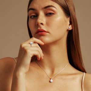 KRKC <span class=keywords><strong>solitario</strong></span> racimo elíptico pera anillo grande 1/2 1 CT 925 plata esterlina VVS1 diamante moissanita anillos de compromiso para mujeres - Product Image 4