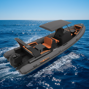 High Speed 28.7ft RIB 860 Aluminum Double Hull RIB Inflatable Hypalon/<b>PVC</b> Boat With T <b>Top</b> - Product Image 1