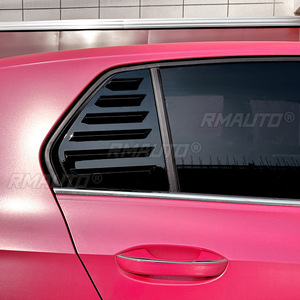 Glossy Black/Carbon Look Car Rear <b>Window</b> Shutter Cover Trim <b>Window</b> Louver Side <b>Vent</b> Trim for Volkswagen Golf 8 MK8 2020+ - Product Image 5