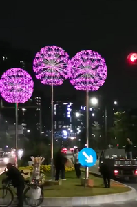 Đèn sợi quang LED trang trí Giáng sinh hình hoa bồ công anh đường kính 1m, đạt chuẩn IP65, dùng cho chiếu sáng ngoài trời, sân vườn, quảng trường - Product Image 6