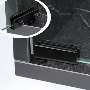 Cabinet Glass Hinge Rebounder Magnetic No Drilling Required Black <b>Door</b> <b>Catch</b> For Glass Cabinet <b>Door</b> - Product Image 2