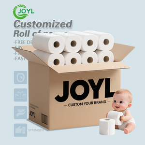 Hot-bán 2-ply bột giấy tre giấy vệ sinh nước hòa tan Flushable Nhà cung cấp Trung Quốc của nhãn hiệu riêng gói CuộN mô cho phòng tắm sử dụng - Product Image 1