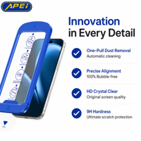 Kit d'installation sans poussière facile à poser, protection d'écran en verre trempé HD anti-rayures 9H pour iPhone 18 Pro Max