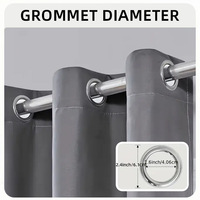 Rideaux occultants en polyester laminé de qualité supérieure, 90 % occultants, couleur unie, sur mesure, pour l'extérieur et l'hiver, pour le commerce transfrontalier