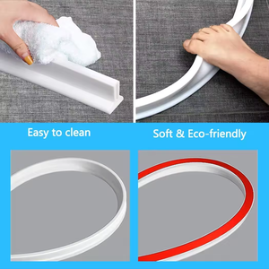 Silicone doccia barriera acqua soglia diga acqua sistema di ritenzione piano Stopper striscia di acqua per bagno e cucina - Product Image 5