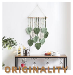<span class=keywords><strong>Tapiz</strong></span> de Pared Colgante de Hojas de Macramé Bohemio Tejido a Mano con Logotipo Personalizado, Decoración de Boda, Decoración Ecológica y Lavable para Sala de Estar - Product Image 2