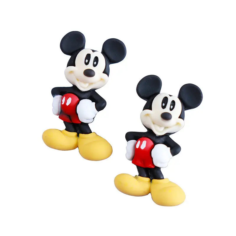 2023 New Mickey Mouse Resina Encantos Resina Flat Back Para Decoração