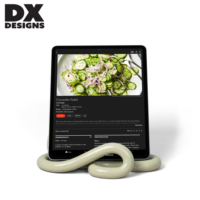 Support de livre en résine DX Designs, design moderne, support décoratif pour tablette, pour bureau et décoration intérieure, organisateur sculptural multifonctionnel