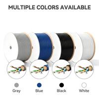 Kabel LAN Murah OEM CCA Cat6 Cat6A Gulungan 305m 1000ft 23AWG 4Pair UTP FTP SFTP Ethernet untuk Internet Kantor Dalam & Luar Ruangan