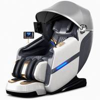 Silla de Masaje Plegable Portátil C64 2025 de Lujo con Rodillos 3D 4D para Estiramiento de Pantorrillas, Shiatsu, Amasamiento y Riel SL para SPA