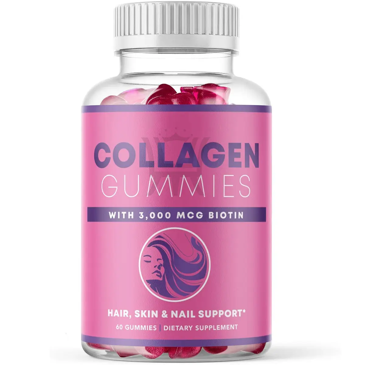 Healthcare supplement Anti Aging vegan pectin collagen gummies collagen for Hair Skin Nails