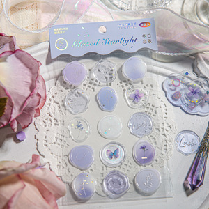 Pegatinas Decorativas LABON Luxury Starlight Seal, Adhesivos 3D con Lámina Dorada Epoxi para Decoración, Scrapbooking, Sellado de Sobres, Manualidades - Product Image 2