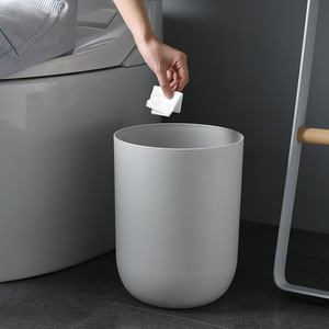 Trash Can Household <b>Large</b> Size Gray No Lid Bathroom Kitchen Living Room Waste <b>Bin</b> - Product Image 1