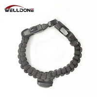 Vnox — bracelet tricoté paracorde, vêtement tactique multifonctionnel, d'urgence, pour camping, survie, sport, silex