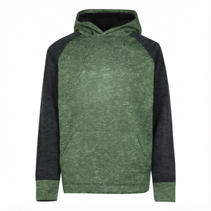 Sudadera con Capucha de Forro Polar para Hombre, Manga Raglán, Cuello Redondo, Ropa de Invierno - Product Image 1