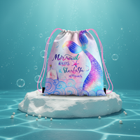 Sac à dos à cordon personnalisé Sparty OEM pour enfants, unisexe, réutilisable, en polyester souple, sacs cadeaux DR1005