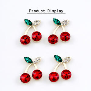 ضوء سبائك الذهب محفورة سحر الكرز براقة حجر الراين الكريستال الملحقات ديي مقاطع الشعر أغطية الرأس الحرفية الجديدة - Product Image 3