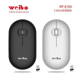 Weibo RF-6100 2.4Ghz Wireless <b>Mouse</b> Black White <b>USB</b> Receiver Included - Product Image 1