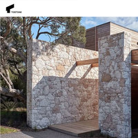 Pierre de pavé murale en grès blanc Tostone, taille personnalisée, pour extérieur, jardin, aménagement paysager, décoration de villa – Prix usine
