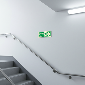 Adesivo Segnaletico di Sicurezza Fotoluminescente Arabo degli Emirati Arabi Uniti, Luminoso al Buio, per Avvertenze di Uscita - Product Image 5