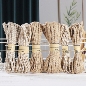 Vente chaude 10 m/pcs naturel Jute ruban sangle tresse pour artisanat et bricolage Jute ruban pour cadeau décoration et emballage faisant des chaussures - Product Image 1