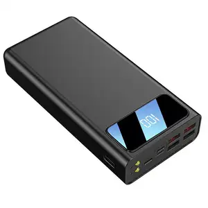 30000mAh 전원 은행 휴대용 외부 비상 백업 배터리 충전기 범용 휴대 전화 PowerBank USB 충전기 팩