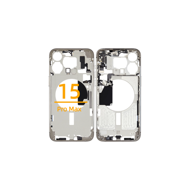 Bar Design Mid-Frame Case for iPhone 15 Pro Max Power and Volume Button Access Protective Mobile Accessory