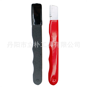 Li Pu Knife Sharpener Ceramic Diamond Rectangular Red Black Portable Sharpening Tool For Outdoor Garden Use - Product Image 5