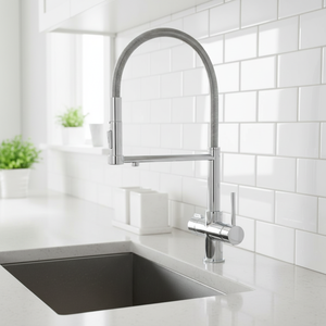 Nouvelle Conception <span class=keywords><strong>Robinet</strong></span> d'Évier de Cuisine 5-en-1 avec <span class=keywords><strong>Filtre</strong></span> Purificateur d'<span class=keywords><strong>Eau</strong></span> 3/4/5 Voies Finition Polie pour <span class=keywords><strong>Eau</strong></span> Chaude et Froide - Product Image 4