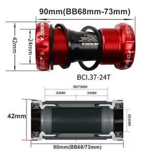 Soporte Inferior MEROCA BSA 68/73mm para Bicicleta de Carretera y Montaña, Rodamiento <span class=keywords><strong>Cerámico</strong></span>, Soporte Atornillable, Piezas de Bicicleta - Product Image 4