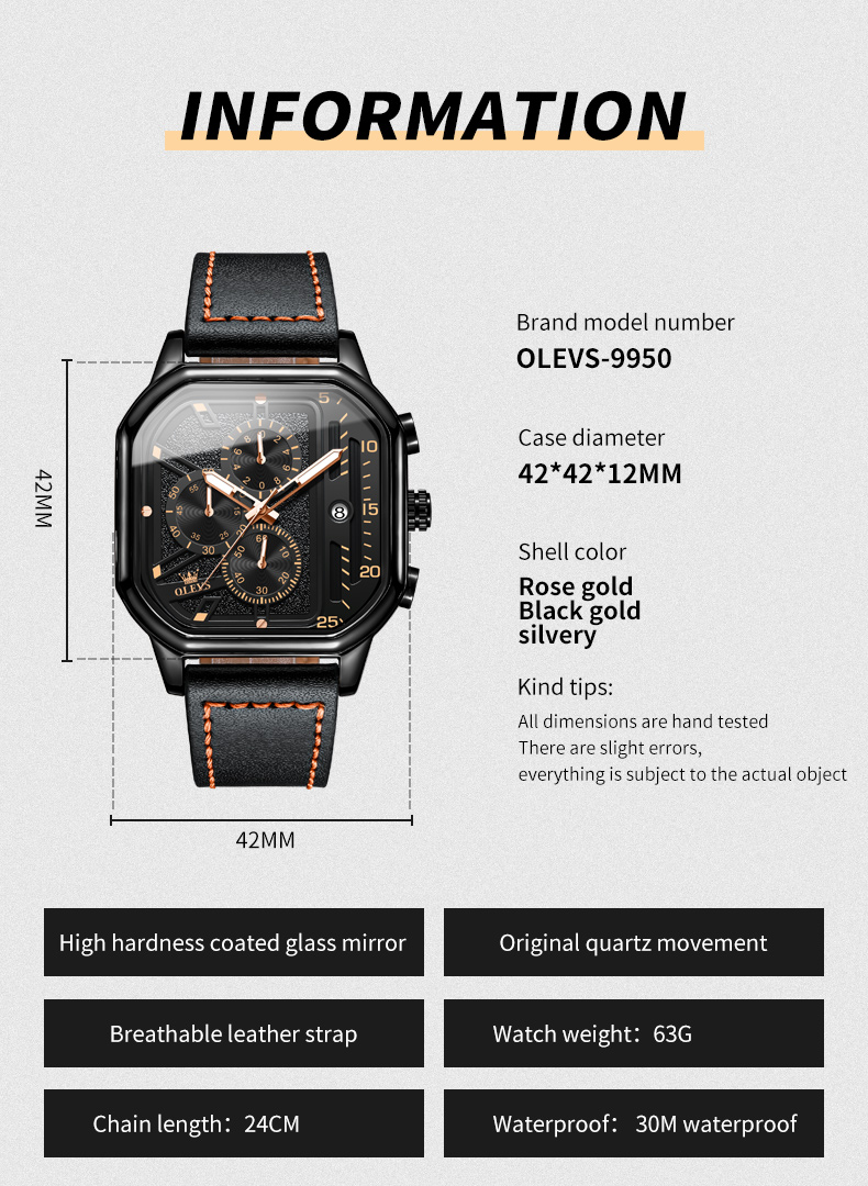 OLEVS 9950 Watch description image