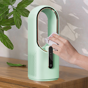 Ventilateur de table intelligent sans pales <span class=keywords><strong>Feigo</strong></span>, en plastique, avec commande numérique, rechargeable par USB-C, faible bruit, pour chambre et bureau - Product Image 4