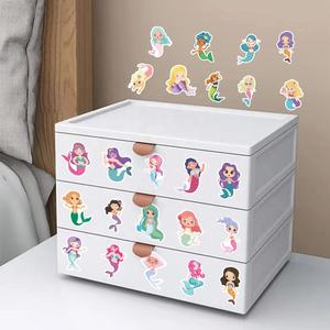 60 piezas Original de dibujos animados mar-Maid pegatina de vinilo de corte personalizado pegatina impermeable guitarra equipaje teléfono pared <span class=keywords><strong>Sirenita</strong></span> pegatinas - Product Image 4