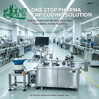 Machine de production pharmaceutique en acier inoxydable conforme aux normes GMP pour l'inspection, la codification et la traçabilité des capsules