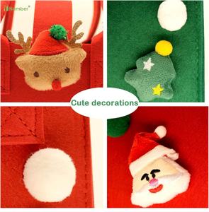 Sac cadeau de vacances populaire sacs-cadeaux de Noël avec poignées robustes pour enfants amis parents <span class=keywords><strong>voisins</strong></span> taille personnalisée sac de friandises en feutre - Product Image 5