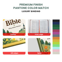 Couverture en cuir PU durable et professionnelle au meilleur prix, impression de la Bible chrétienne KJV, style moderne et élégant, Bibles sacrées