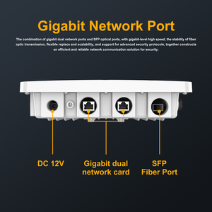 Point d'accès sans fil extérieur SUNCOMM WBH6N WiFi 6 double tension 48V PoE/12V <span class=keywords><strong>DC</strong></span> avec port fibre SFP, VLAN, IP67, boîtier métallique, portée 35km - Product Image 3