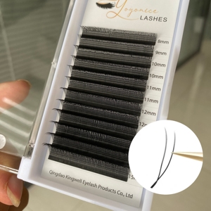 Estensioni Ciglia a Forma di <span class=keywords><strong>U</strong></span> YY/3W/4W Nero Opaco in Cashmere, Forniture per Estensioni Ciglia 3D Individuali, Vassoi all'Ingrosso - Product Image 6