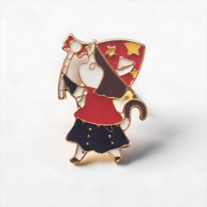Aangepaste Magische Kleine Rode Hoed Voor Dieren Badges Zacht Email Pinnen Zinklegering Ijzer Metaal Zwart Vernikkelen Uv Afdrukken Voor Geschenken - Product Image 1