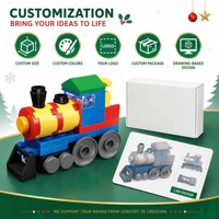 Ensemble de blocs de construction en plastique personnalisés pour cadeau de Noël
