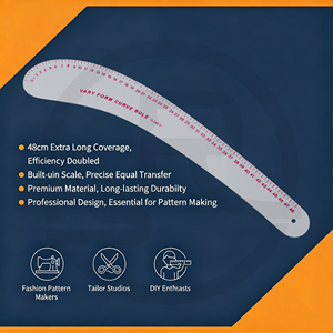 Regla Curva Transparente <span class=keywords><strong>de</strong></span> 48 cm para Diseño <span class=keywords><strong>de</strong></span> Patrones <span class=keywords><strong>de</strong></span> <span class=keywords><strong>Costura</strong></span>, Herramienta <span class=keywords><strong>de</strong></span> Dibujo para Diseño <span class=keywords><strong>de</strong></span> Moda, 12-248 Vary Form - Product Image 5