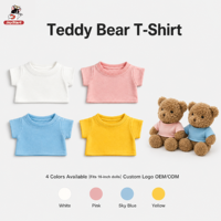 Vêtements pour poupées en peluche 40 cm, T-shirt pour ours en peluche, Logo personnalisé, Animal en peluche 16 pouces, Vente en gros, Personnalisable, OEM, Garantie 1 an, 1000