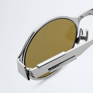 Gafas de Sol Bottega BV con Marco Metálico Ovalado, Protección UV, Gafas de Moda para Hombre y Mujer, para Conducir al Aire Libre, Uso Diario, Veneta - Product Image 4