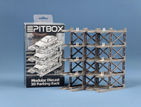 رفوف عرض وتجميع معيارية ثلاثية الأبعاد من PITBOX للسيارات المصغرة، مقاس 40x90x35 مم، خزانة تخزين