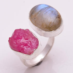 Anillos finos de plata 925 hechos a mano con piedras preciosas de kunzita en bruto natural exportador personalizado y fabricante de joyas de piedras preciosas - Product Image 6
